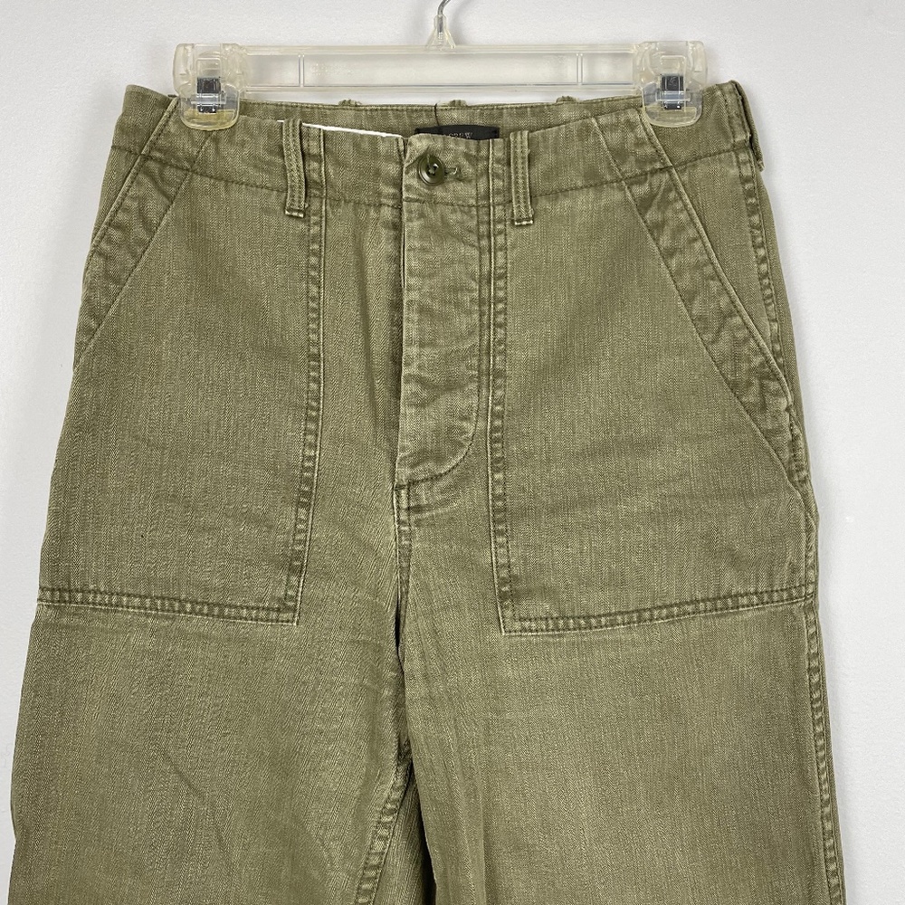 J. Crew Foundry Pant Herring Spanish Moss Size 4 - Picture 2 of 13